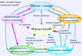 FIGURE 2-4. Linkages between climate change and human health.