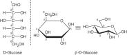 FIGURE 1.2.. Open-chain and ring forms of glucose.