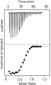 FIGURE 29.4.. Example of isothermal titration calorimetry (ITC).