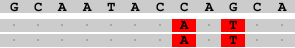 show differences with anchor set