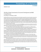 Cover of The Role of State Governments in Economic Development and R&D Competitiveness