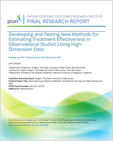 Cover of Developing and Testing New Methods for Estimating Treatment Effectiveness in Observational Studies Using High-Dimension Data