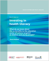 Cover of Investing in health literacy