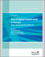 Cover of Use of digital health tools in Europe