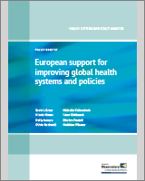 Cover of European support for improving global health systems and policies